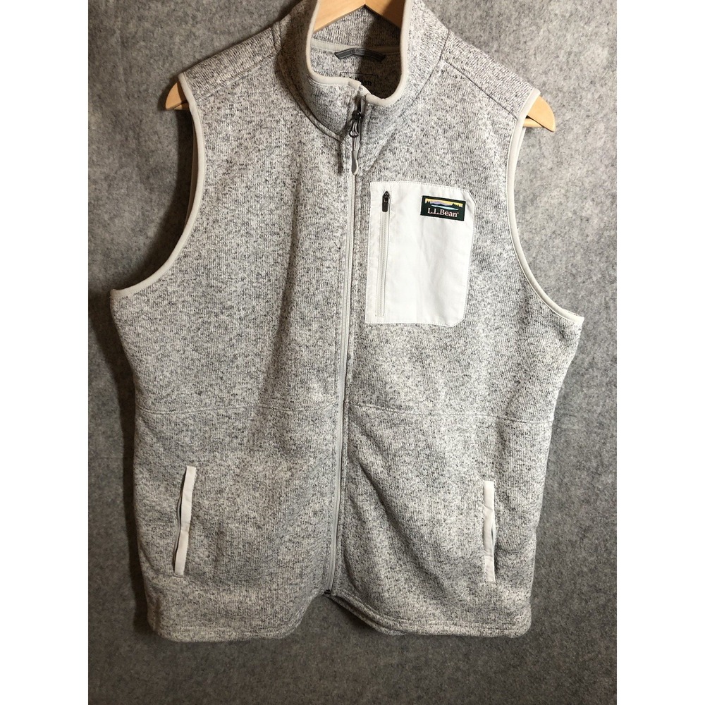 L.L. Bean Vest Womens 1X Gray Heather Long Sweater Vest Casual Classic